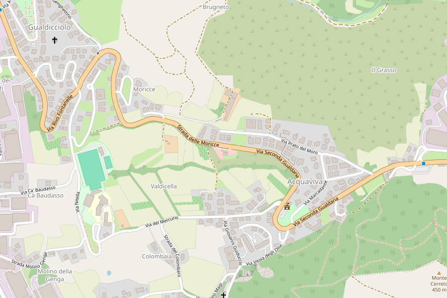 Mappa: la stazione Forcellini Carburanti in Strada delle Moricce ad Acquaviva